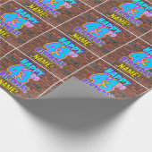 43誕生日:おもしろい、アーバングラフィティインスパイアルック ラッピングペーパー (角)