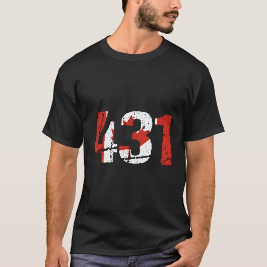 431 Itobaエリアコードカナダ Tシャツ (正面)