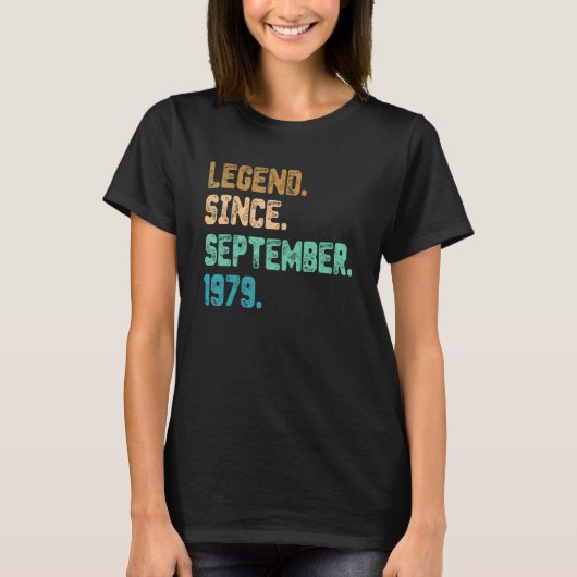 43 Year Old Legend Since September 1979 43rd Birth Tシャツ (正面)