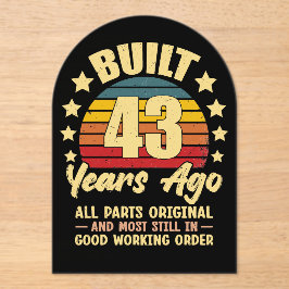 43 Years Ago All Parts Original 43th Birthday アクリル招待状