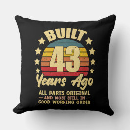 43 Years Ago All Parts Original 43th Birthday クッション
