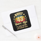 43 Years Ago All Parts Original 43th Birthday スクエアシール (封筒)