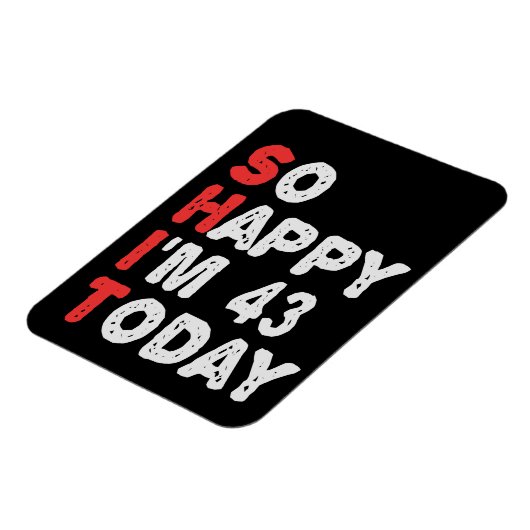 43rd今日の誕生日ギフトのアイディアで幸せ マグネット (左側)