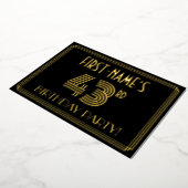 43rd Birthday Party —アールデコスタイル「43」 +名前 箔招待状 (回転した状態)