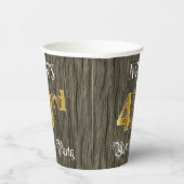 43rd Birthday Party — Faux Gold & Faux Wood Looks 紙コップ (右)