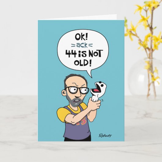 44おもしろい誕生日 カード (黄色い花)