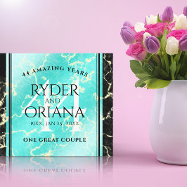 44エレガントターコイズ結婚記念日 キャンバスプリント