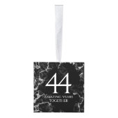 44エレガントターコイズ結婚記念日 キューブオーナメント (右)