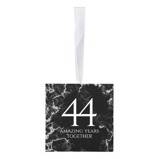 44エレガントターコイズ結婚記念日 キューブオーナメント (右)