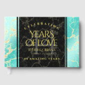44エレガントターコイズ結婚記念日 ゲストブック (正面)