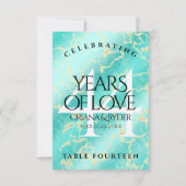 44エレガントターコイズ結婚記念日 サンキューカード (裏面)