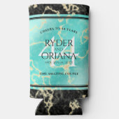 44エレガントターコイズ結婚記念日 スリム缶クーラー (裏面)