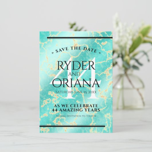 44エレガントターコイズ結婚記念日 セーブザデート (スタンド正面)