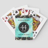 44エレガントターコイズ結婚記念日 トランプ (裏面)