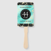 44エレガントターコイズ結婚記念日 ハンドファン (正面)