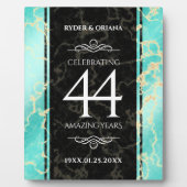44エレガントターコイズ結婚記念日 フォトプラーク (正面)