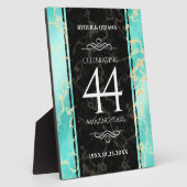 44エレガントターコイズ結婚記念日 フォトプラーク (側面)
