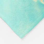 44エレガントターコイズ結婚記念日 フリースブランケット (角)