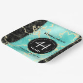 44エレガントターコイズ結婚記念日 ペーパープレート (傾斜あり)