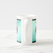 44エレガントターコイズ結婚記念日 ボーンチャイナマグカップ (裏面)