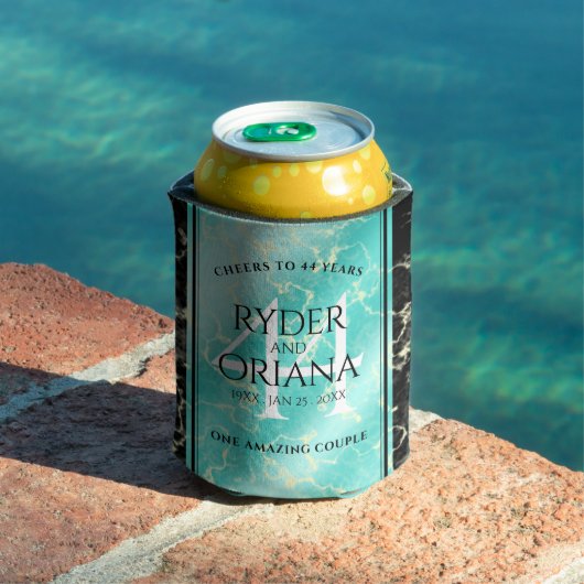 44エレガントターコイズ結婚記念日 缶クーラー (インサイチュ プール)