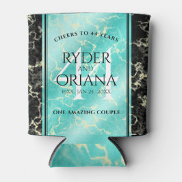 44エレガントターコイズ結婚記念日 缶クーラー