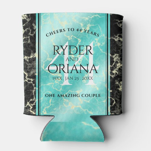 44エレガントターコイズ結婚記念日 缶クーラー (裏面)