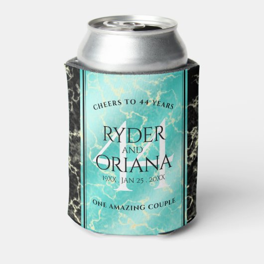 44エレガントターコイズ結婚記念日 缶クーラー (缶裏面)