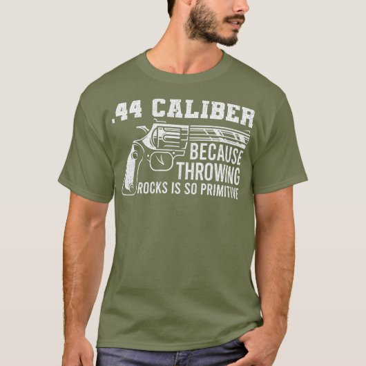 44口径の拳銃規制条例 火器 Tシャツ (正面)
