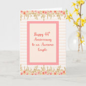 44周年記念カードピーチ付きフローラ縁ど カード (黄色い花)