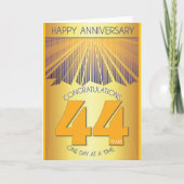44回目の断酒記念日 | ゴールデンレイ12ステップ カード (正面)