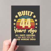 44年前 オールパーツオリジナル 44歳の誕生日 アクリル招待状 (インサイチュ (ポータブル))