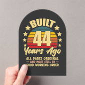 44年前 オールパーツオリジナル 44歳の誕生日 アクリル招待状 (インサイチュ (ポータブル))