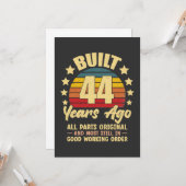 44年前 オールパーツオリジナル 44歳の誕生日 カード (正面/裏面インサイチュ)