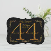 44日,誕生会44日,ギャツビー,ブ素晴らしラック&金ゴールド 招待状 (スタンド正面)