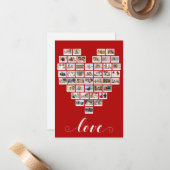 44枚の写真コラージュ ラブ インスタントカメラフィルム ハート ノートカード (正面/裏面インサイチュ)