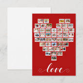 44枚の写真コラージュ ラブ インスタントカメラフィルム ハート ノートカード (正面/裏面)