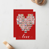 44枚の写真コラージュ ラブ インスタントカメラフィルム ハート ノートカード (正面/裏面インサイチュ)