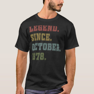 44歳の伝説1978年10月44誕生 Tシャツ