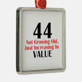 44歳の誕生日のデザイン メタルオーナメント (右)