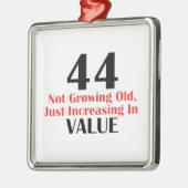 44歳の誕生日のデザイン メタルオーナメント (左)