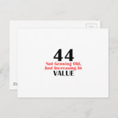 44歳の誕生日デザイン ポストカード (正面/裏面)