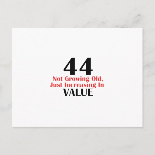 44歳の誕生日デザイン ポストカード (正面)