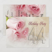 44歳の誕生日パーティーの招待状 招待状 (正面/裏面)