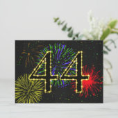 44歳の誕生日パーティーの招待 招待状 (スタンド正面)