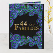 44歳の誕生日 カード (黄色い花)