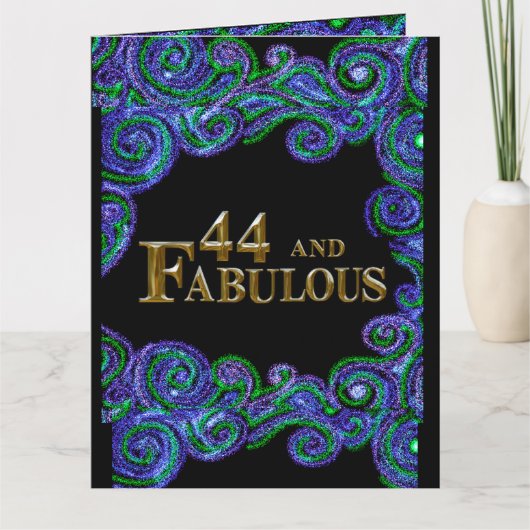 44歳の誕生日 カード (正面)