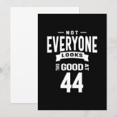 44歳の誕生日 - 44回目の誕生日 面白いギフト 招待状 (正面/裏面)