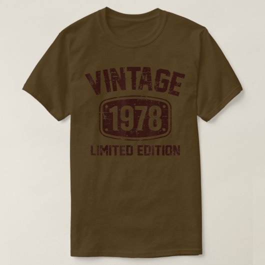 44歳ヴィンテージ1978年限定版44th Bir Tシャツ (デザイン正面)