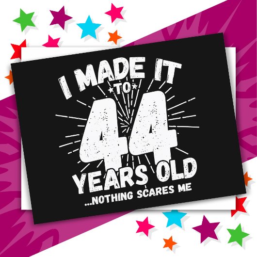 44歳皮肉なミーム 面白い44歳の誕生日 ポストカード